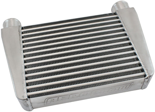 Aeroflow V-Mount Street Series Aluminium Intercooler, Silver Powder Coated Finish 330 x 280 x 76mm with 2-1/2" Inlet/Outlets (AF90-1015) AF90-1015