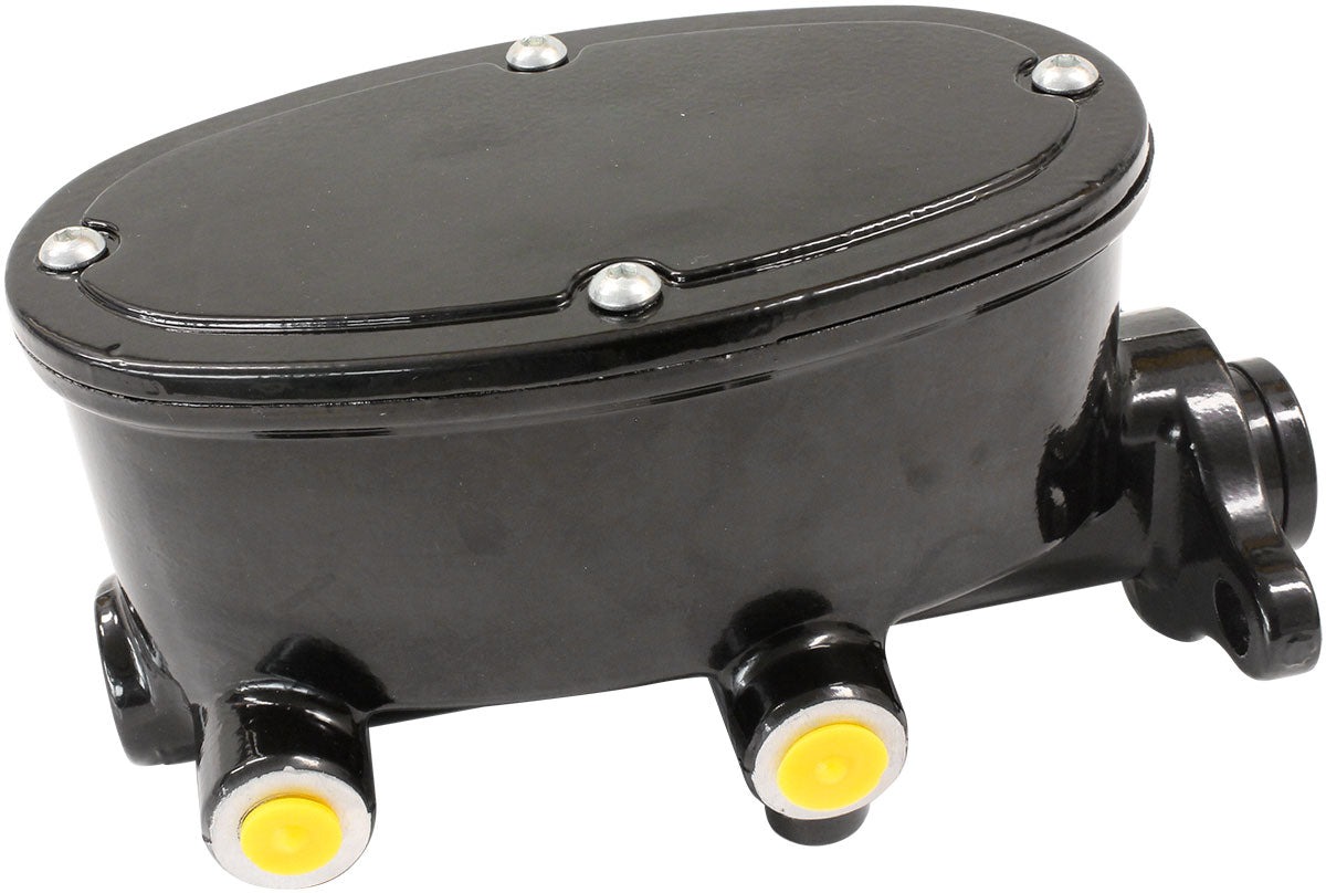 Aeroflow GM Tandem Brake Master Cylinder 1" Bore - Black Finish Cast Aluminium with Smooth Top Lid (AF300-160BLK) AF300-160BLK