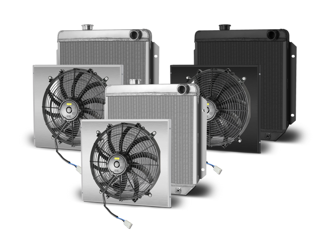 AFCO 1964.5-66 Mustang Aluminum Radiator and Shroud - Driver Side - 81276-B-SB-Y 81276-B-SB-Y