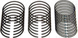 Speedpro Speed Pro Chrome 4 Cyl Ring Set 86mm Bore 1.5mm X 1.5mm X 3.0mm, Std Tension (SPE539KC STD) SPE539KC STD
