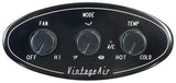 Vintage Air Streamline Oval Control Panel, Black - VA490755 VA490755