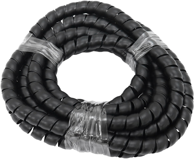 Aeroflow 20.8mm ID Spiral Wrap Black Cover - 3.7 Meter Length Suit -10AN 100/450 Series Hose and -8AN 500 Series Rubber Hose (AF91-9858) AF91-9858