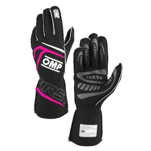 OMP First Gloves - Black/Fushsia RCP OMPGLOIB00776A01277L