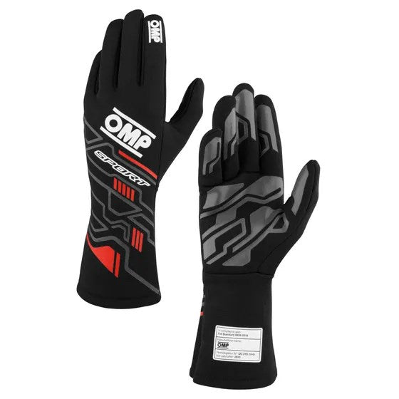 OMP Sport Gloves - Black/Red RCP OMPGLOIB00777B01073L