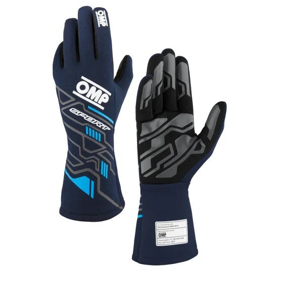 OMP Sport Gloves - Black/Blue RCP OMPGLOIB00777B01244L