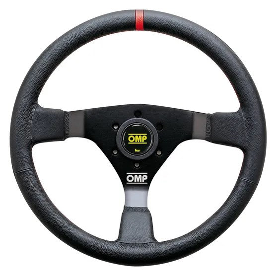 OMP Wheel WRC Leather Red Stitch