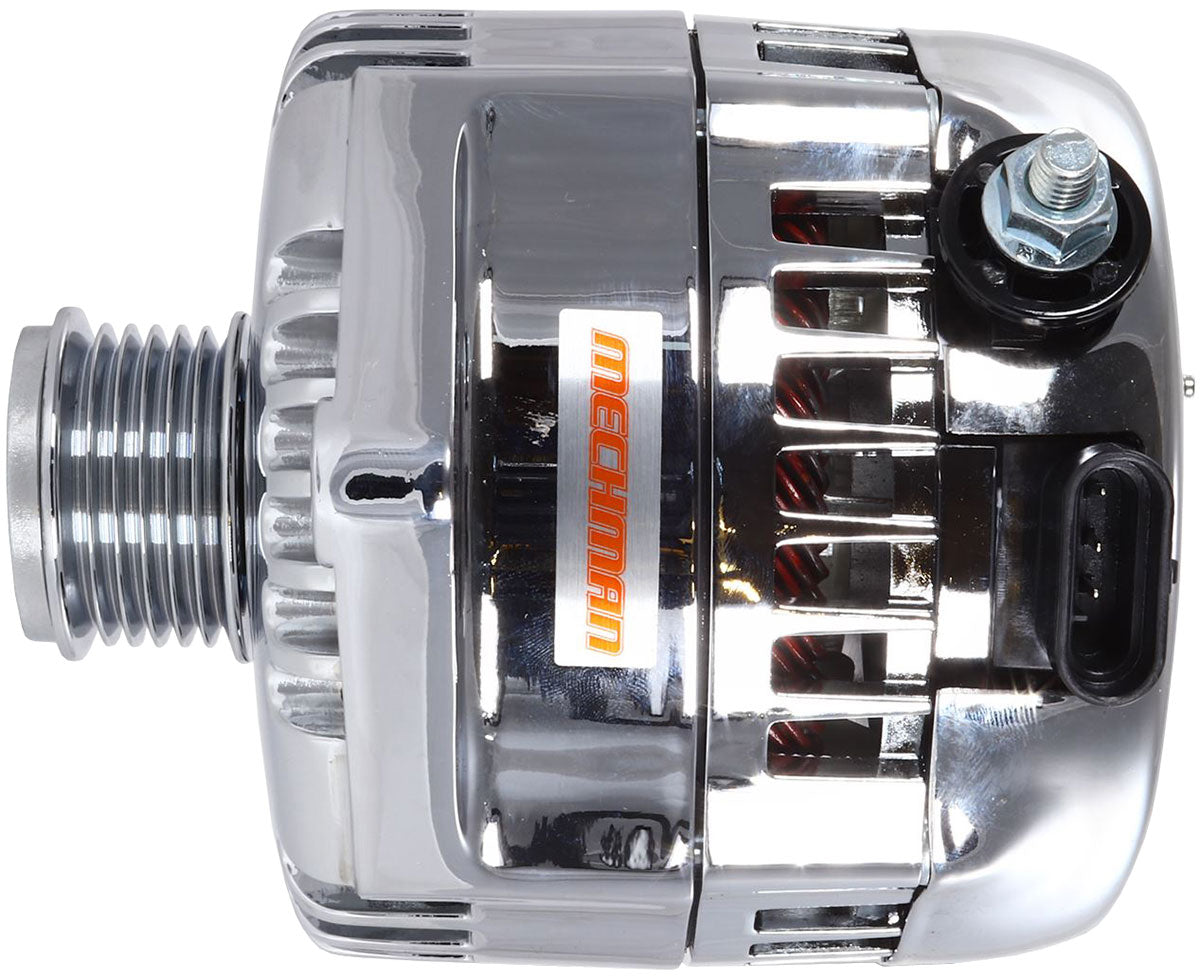 Mechman S Series 320 Amp Racing Alternator, Polished Finish - MM7127320P