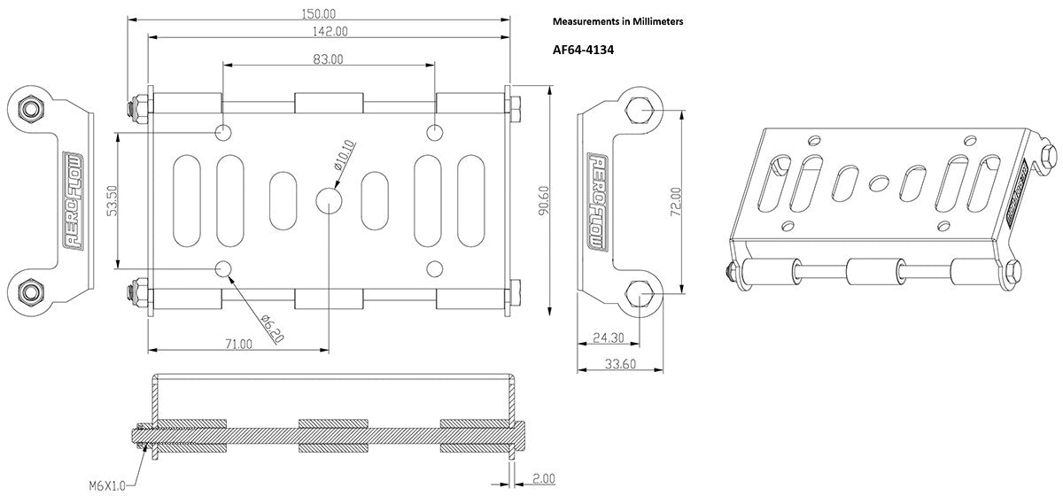 Aeroflow GM LS2 / LS3 / LS7 Stainless Steel Coil Relocation Kit This Kit Mounts 8 Coils (AF64-4134)
