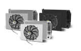 AFCO 1966-67 Chevelle Lsx Double Pass Crossflow Aluminum Radiator and Shroud - 84252-B-DB-N 84252-B-SP-N