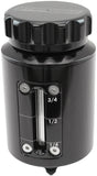 Aeroflow Brake & Clutch Reservoir with Sight Glass, Black -3AN Outlet, 120ml (4oz), 100mm (4.00") H x 63.5mm (2-1/2") O.D (AF64-2154BLK) AF64-2154BLK