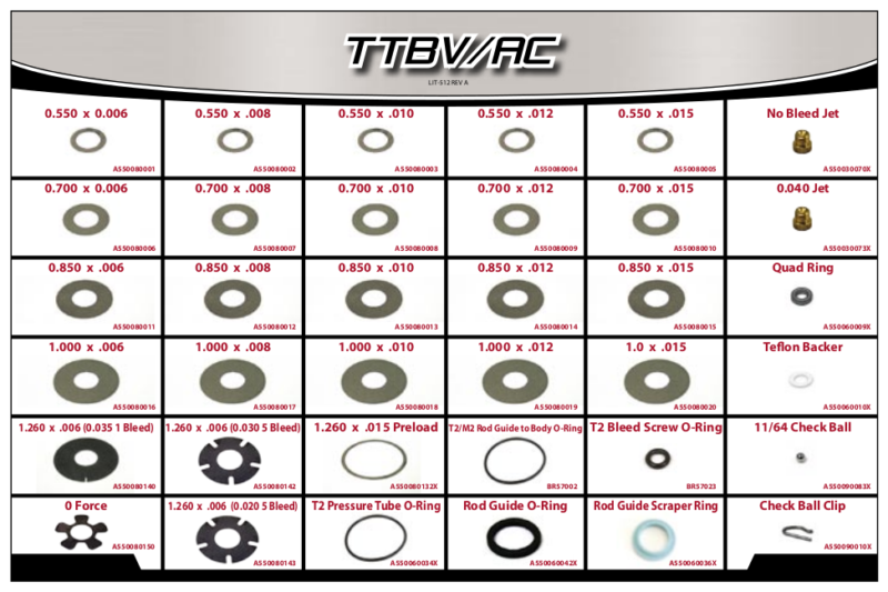 AFCO Rebuild Kit (11T, 13T, 35, 36, 37, 38 Series) - Twin Tube Base Valve Accessory Kit - TTBV/AC TTBV/AC