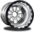 RC Comp Hammer 15" x 8" Rear Wheel, Black with Eclipse Finish - RCCSA401P1E-03E RCCSA401P1E-03E