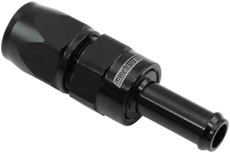 Aeroflow 200 Series Teflon Style One Piece Straight Hose End -6AN to 3/8" Hose Barb - AF214-06-06DBLK AF214-06-06DBLK