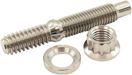 Aeroflow 1/4" Titanium Stud, Nut and Washer Kit Sold as One Stud, One Flat Washer and One 12 Point Nut (AF55-3000) AF55-3000
