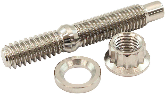 Aeroflow 1/4" Titanium Stud, Nut and Washer Kit Sold as One Stud, One Flat Washer and One 12 Point Nut (AF55-3000) AF55-3000