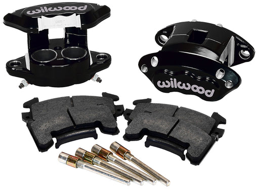 Wilwood D154 Front 2-Piston Caliper Kit, 1.62/1.62" Pistons Universal Right/Left Hand Floating Mount, Black (WB140-12099-BK) WB140-12099-BK