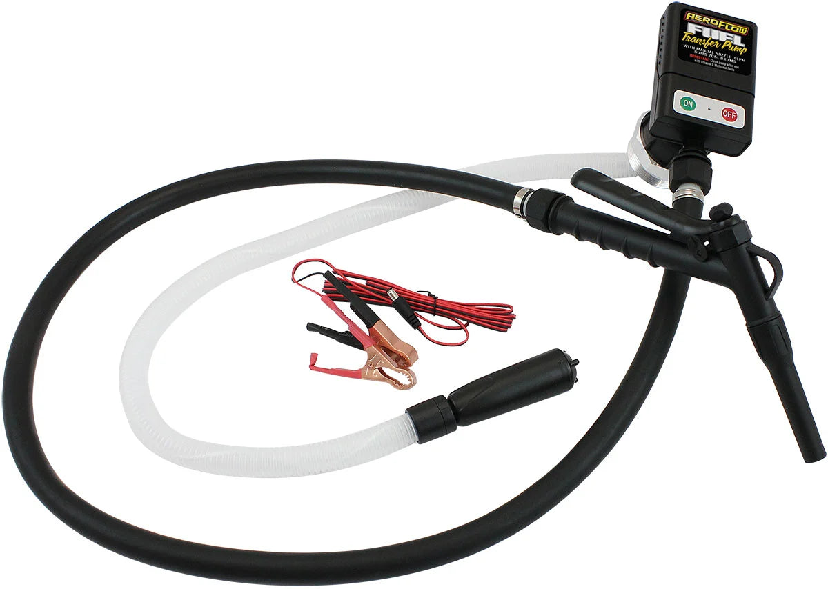 Aeroflow Battery Operated Fluid Transfer Drum Pump Manual Trigger Nozzle, 9 Liters Per Minute Flow Rate (AF98-1101) AF98-1101