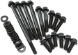 Aeroflow Small Block Ford Windsor Timing Cover & Water Pump Bolt Kit - Black Finish - AF37-1625 AF37-1625