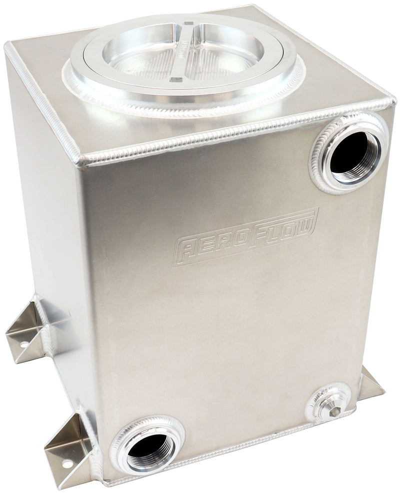 Aeroflow Universal Water / Ice Tank - Raw -20 ORB Inlet/Outlet With 6" Cap (AF77-4057) AF77-4057