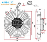 Aeroflow 10" Brushless Electric Fan, Puller Type with Curved Blades - AF49-1120