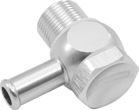 Aeroflow FiTech EFI Fuel Inlet Banjo 5/16" Barb SIlver Finish. Suits FiTech EFI Throttle Bodies - AF168-06S AF168-06S