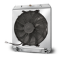 AFCO Aluminum Radiator with Fan Shroud Dragster/Roadster Double Pass 3/4 FNPT Inlet 3/4 FNPT Outlet - 80108N 80108N