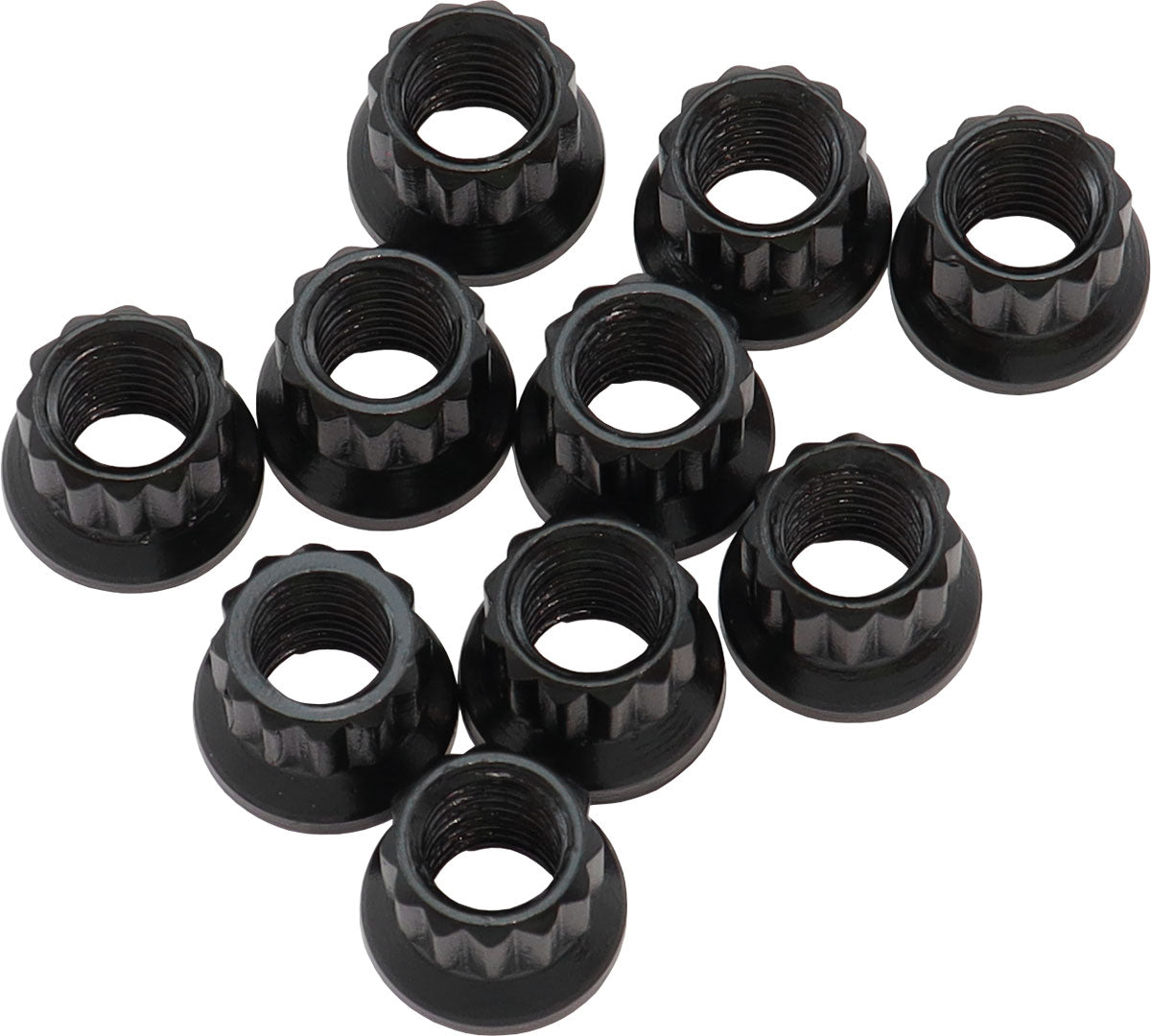 Aeroflow 12-Point Nuts, Chrome Moly Black Oxide, 10-Pack - AF34-23-0010 AF34-23-0010