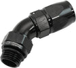 Aeroflow ORB Taper Swivel 45° Hose End -6 ORB to -6AN - AF582-06-06DBLK AF582-06-06DBLK