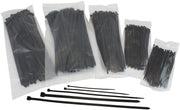 Aeroflow Bulk Multi Pack Standard Cable Ties - 500 Pieces Nylon 66 Material, Black Colour (AF98-9899-500)