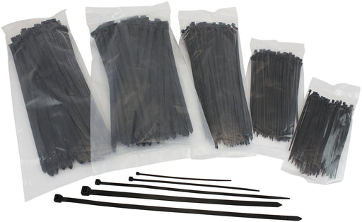 Aeroflow Bulk Multi Pack Standard Cable Ties - 500 Pieces Nylon 66 Material, Black Colour (AF98-9899-500)