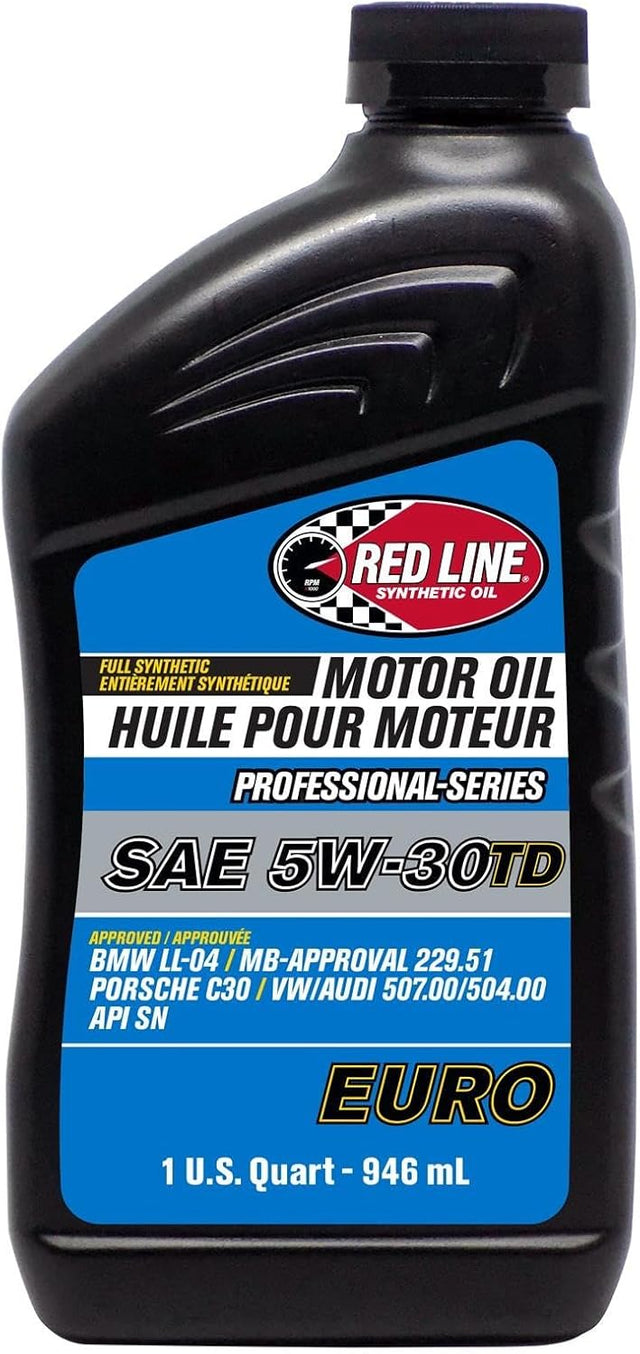 5W30TD Professional Series Motor Oil - Euro 1 Quart Bottle (946ml) (RED12224) RED12224