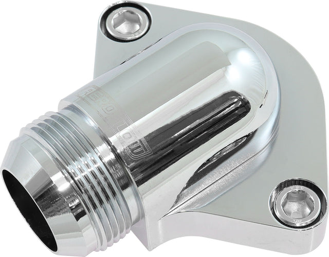 Aeroflow Billet Low Profile -20AN Thermostat Housing - Chrome Finish - AF64-2334C AF64-2334C