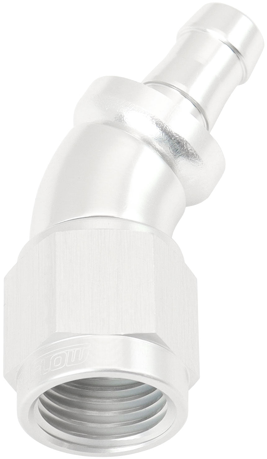 Aeroflow 510 Series Full Flow Tight Radius Push Lock 30° Hose End -6AN To 5/16" (8mm) Barb - AF517-06-05S AF517-06-05S