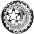 Weld Alumastar 15" x 8" Black Center/Polished Shell, Single Beadlock for M/T - WE88B508208F WE88B508208F