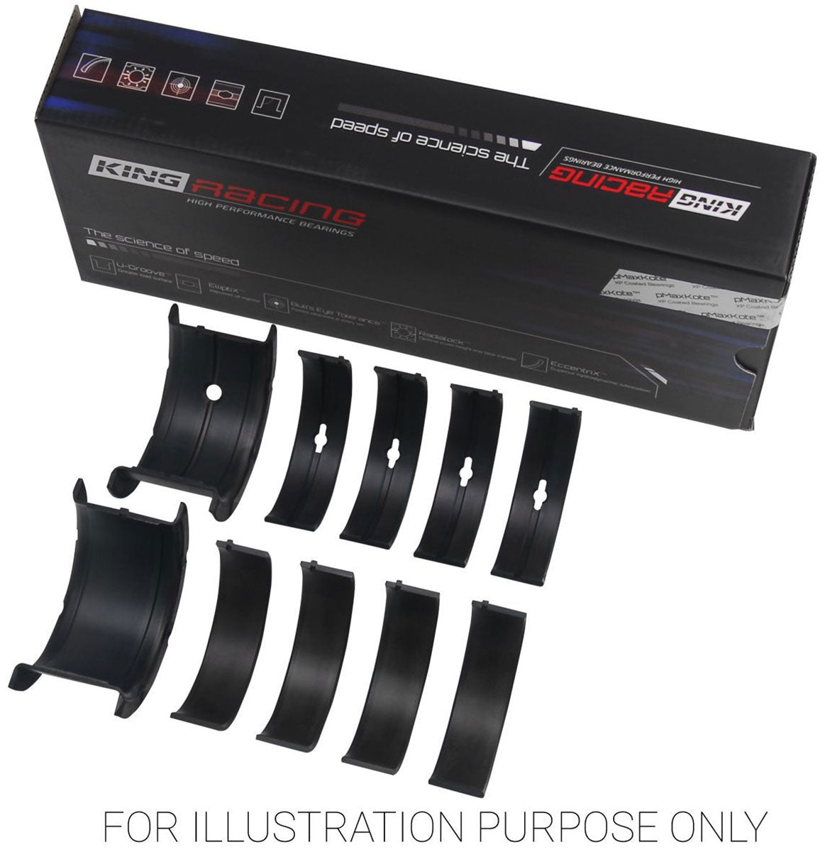 King XPC Series Main Bearing Set, .010" - KBMB557XPC 010 KBMB557XPC 010