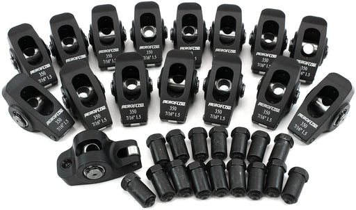 Aeroflow Small Block Chev Aluminium Roller Rocker Set 7/16" Stud Mount, 1.5 Ratio, Set of 16 (AF95-1105) AF95-1105