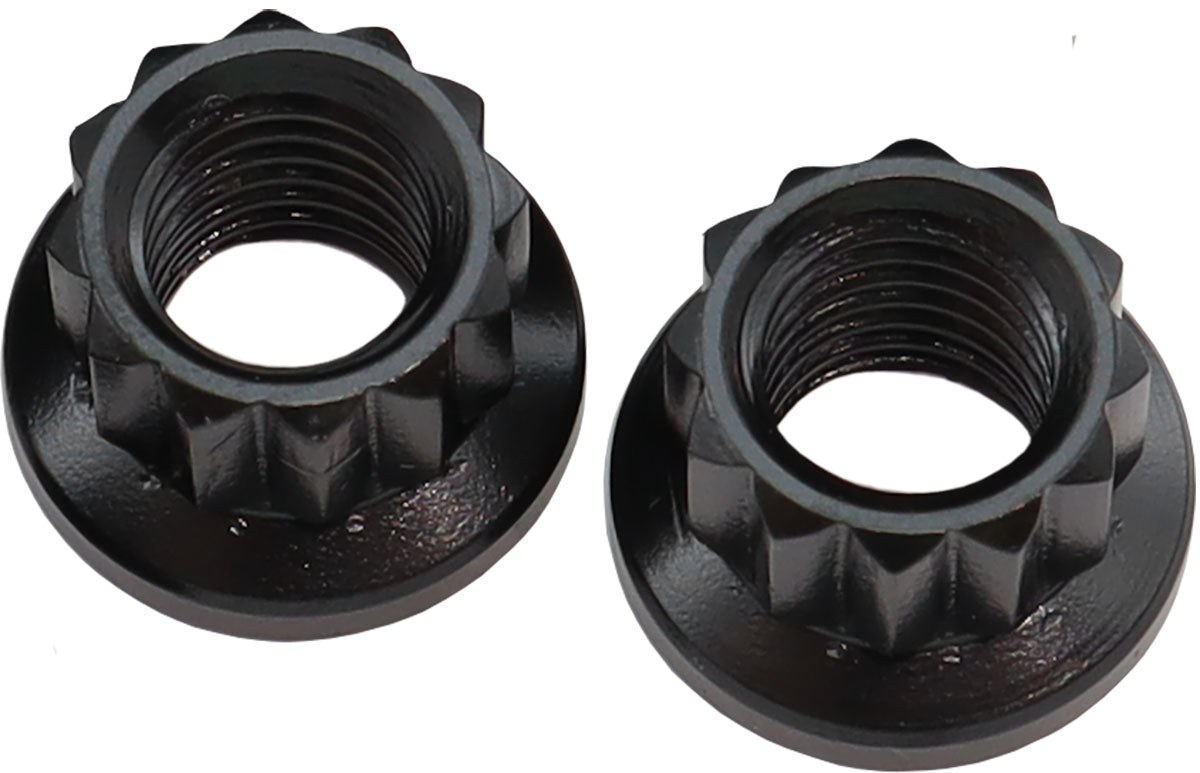 Aeroflow 12-Point Nuts, Chrome Moly Black Oxide, 2-Pack - AF34-04-0010-2 AF34-04-0010-2
