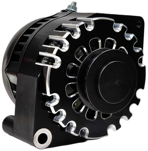 Mechman Billet S Series 170 Amp Racing Alternator, Black Finish V-Groove Pulley. Suit Ford 1965-85 (MMB7058170B) MMB7058170B