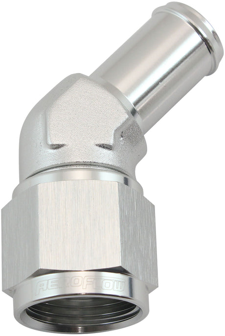 Aeroflow 45° Hose Barb 5/8" to -10AN Silver Finish (AF412-10S) AF412-10S