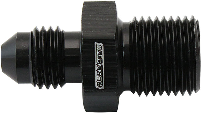 Aeroflow Metric to Male Flare Adapter M14 x 1.25mm to -6AN Blue Finish (AF742-04BLK) AF742-04BLK
