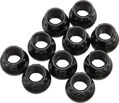 Aeroflow 12-Point Nuts, Chrome Moly Black Oxide, 10-Pack - AF34-30-0011 AF34-30-0011