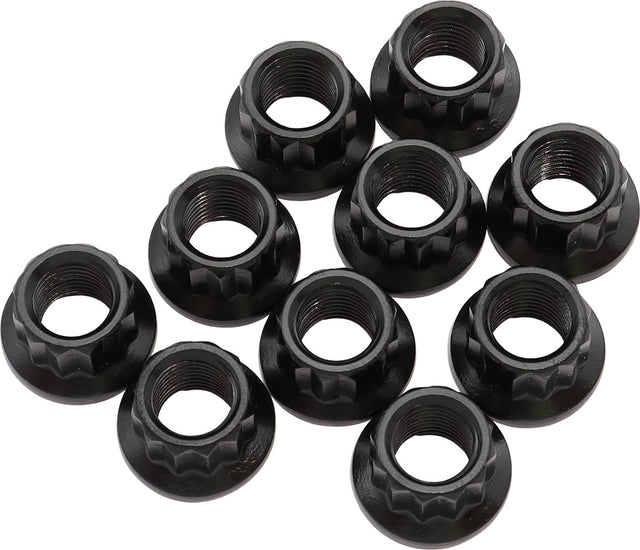 Aeroflow 12-Point Nuts, Chrome Moly Black Oxide, 10-Pack - AF34-30-0011 AF34-30-0011