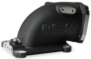 Holley EFI Throttle Body Intake Elbow - Black Suit GM LS 105mm Throttle Body with 4150 Carburettor Pattern (HO300-240BK)