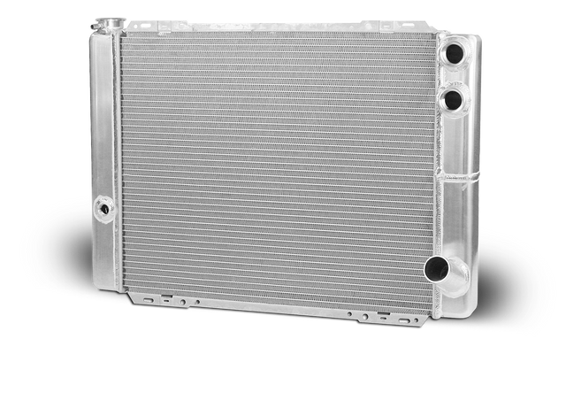 AFCO Aluminum Radiator Circle Track/Late Model 27.5 Inch Double Pass Chevy Two 16AN Inlets - 80124N 80124N