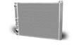 AFCO Double Pass Radiator Ford 27.5 X 19 X 1.50 Core 16 AN Male Inlet - 80185FNDP-16 80185FNDP-16