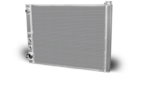 AFCO Double Pass Radiator Ford 27.5 X 19 X 1.50 Core 16 AN Male Inlet - 80185FNDP-16 80185FNDP-16