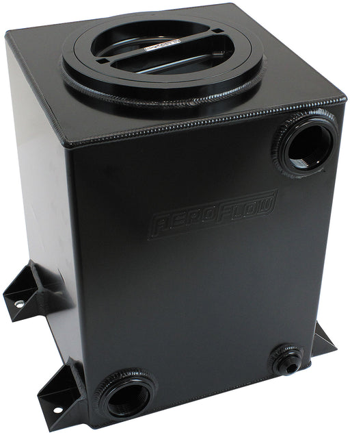Aeroflow Universal Water / Ice Tank - Black -20 ORB Inlet/Outlet With 6" Cap (AF77-4057BLK) AF77-4057BLK