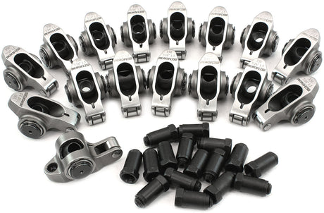 Aeroflow Small Block Chev Stainless Steel Roller Rocker Set 7/16" Stud Mount, 1.50 Ratio, Set of 16 (AF95-1205) AF95-1205