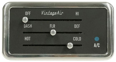 Vintage Air Proline Horizontal Control Panel, Polished Trim - VA490765 VA490765