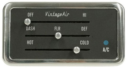 Vintage Air Proline Horizontal Control Panel, Polished Trim - VA490765 VA490765